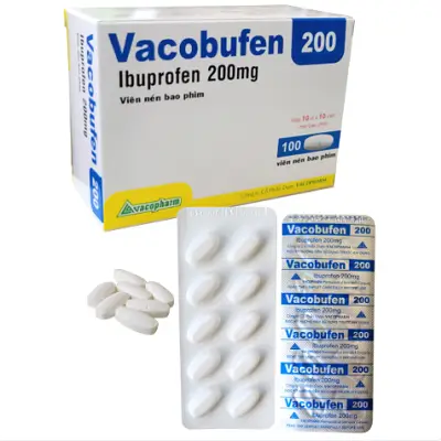 Thuôc giảm đau VACOBUFEN 200 Vacopharm (Hộp 10 vỉ x 10 viên)